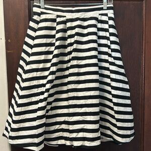 ModCloth Black and White Striped Skirt